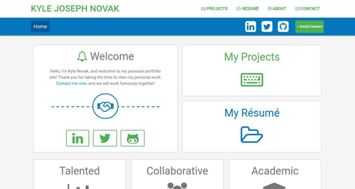 KyleJNovak.com (old developer portfolio web app)